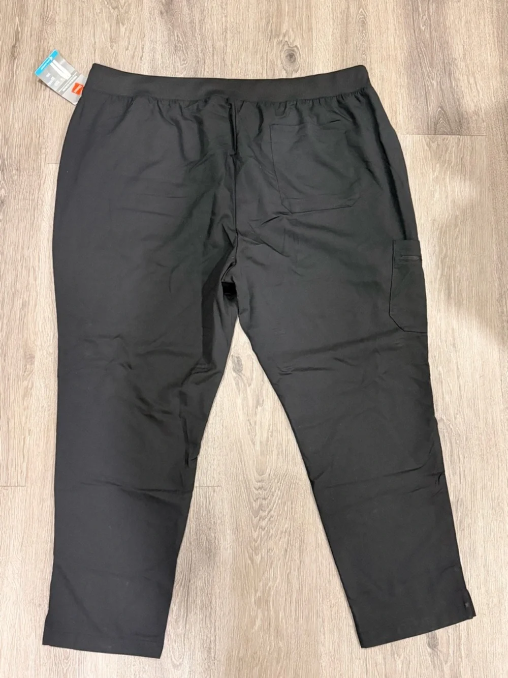 Hanes Unisex Black Men's Jogger Scrub Pants with Contrast Drawstring